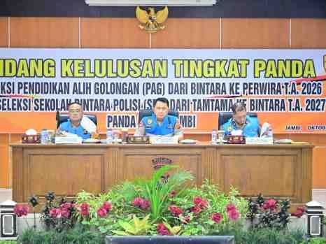 Kapolda Jambi Pimpin Sidang Kelulusan PAG 2026 dan SBP 2027, Tekankan Seleksi yang Profesional dan Berintegritas