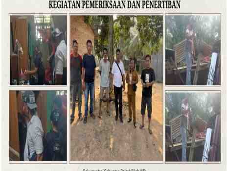 Polsek Bilah Hilir Gerebek & Robohkan Gubuk Sarang Narkoba di Pangkatan, Kanit Reskrim Pimpin Langsung Operasi