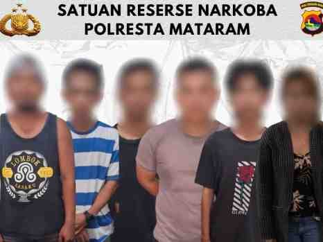 Penggerebekan Jaringan Narkoba di Karang Taliwang, Dua Pengedar dan Empat Pengguna Diamankan