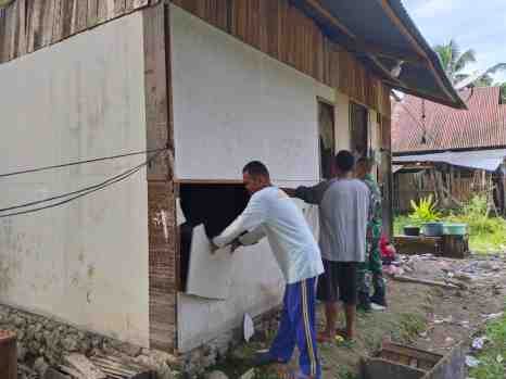 TMMD Ke -127 Kodim 0311 Pessel, Penerima Rehabilitasi RTLH: Terima Kasih Pak TNI