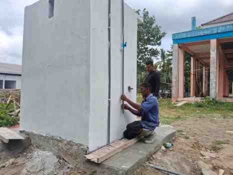 TMMD Ke -127 di Pessel: Progres Pembangunan MCK dan Sumber Air Bersih di Koto Berapak, Capai 97 Persen