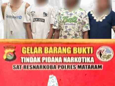 Polisi Ungkap Kasus Narkoba di Mandalika, Seorang Perempuan dan Tiga Pria Diamankan