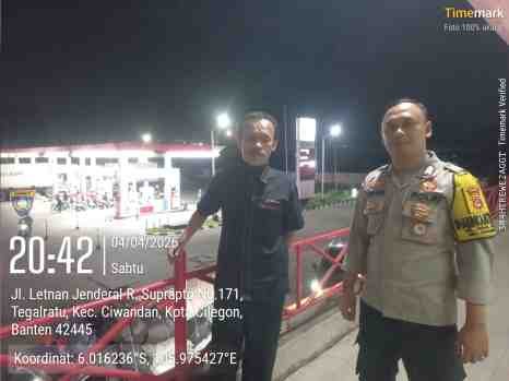 Personil Polsek Ciwandan Lakukan Pengecekan SPBU Secara Rutin,Pastikan Aman Stok Ketersediaan BBM