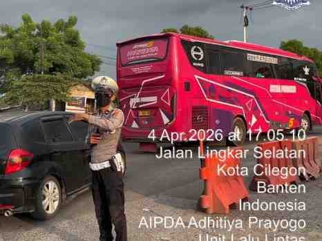 Personil Polsek Ciwandan Prioritaskan Jalur Wisata Yang Melintasi Wilayah Hukum Polsek Ciwandan