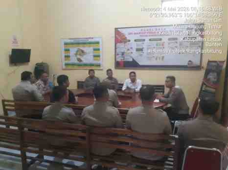 Gelar Anev,Kapolsek Rangkasbitung Tekankan Peningkatan Kinerja dan Pelayanan Masyarakat