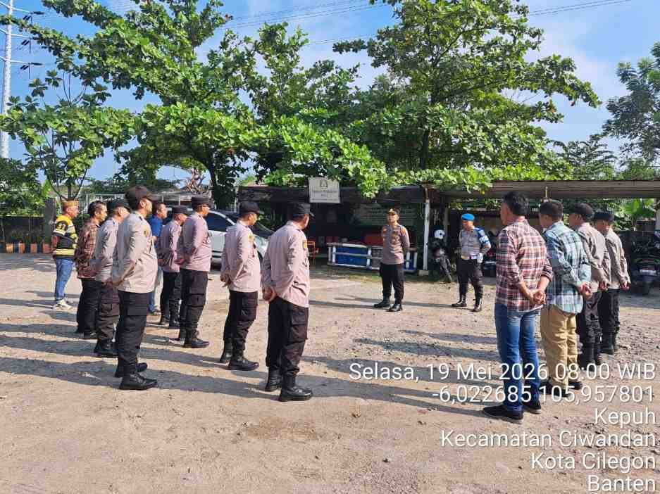 Personil Polsek KSKP Banten Polres Cilegon Gelar Apel pagi