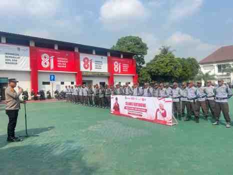 Kapolsek Tigaraksa Pimpin Apel Lomba Satuan Perlindungan Masyarakat Kecamatan Tigaraksa