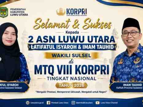 *ASN Luwu Utara Wakili Sulsel di MTQ VIII Korpri Tingkat Nasional 2026*