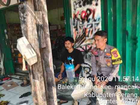Bhabinkamtibmas Polsek Mancak Polres Cilegon Melaksanakan Kegiatan Dialogis