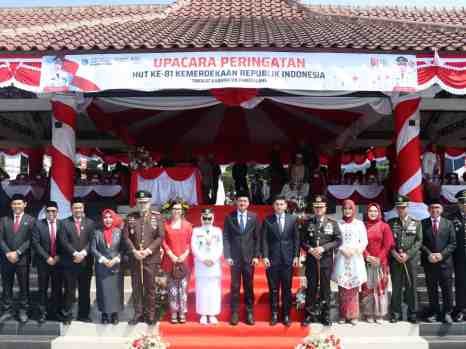 Kapolres Pandeglang Hadiri Upacara HUT ke-81 Kemerdekaan RI Tingkat Kabupaten di Alun-Alun Pandeglang