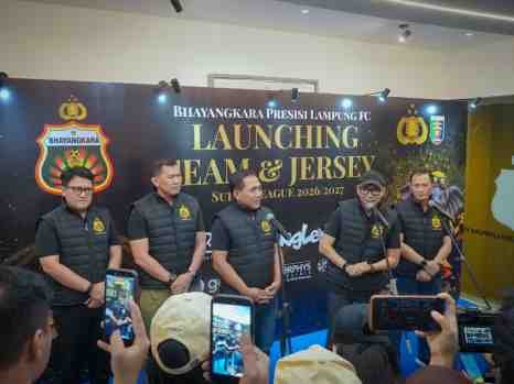 Pimpin Launching Tim dan Jersey, Gubernur Mirza Dorong Bhayangkara Presisi Lampung FC Raih Tiga Besar