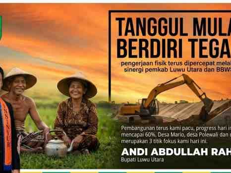 *Tanggul Permanen Sungai Baliase Capai 60 Persen, Bupati Andi Rahim Genjot Percepatan di Tiga Titik Rawan*