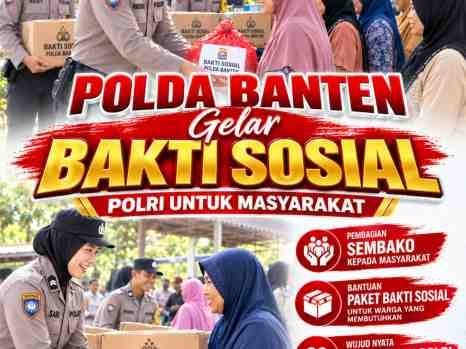 Polda Banten Gelar Bakti Sosial, Salurkan Sembako dan Bantuan bagi Masyarakat