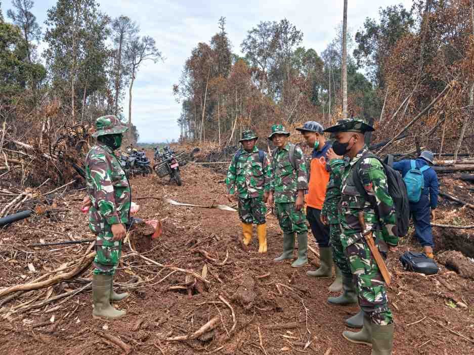 Kodam XIX/Tuanku Tambusai Kejar Titik Asap di Inhu, 471,39 Hektare Lahan Masih Dalam Penanganan
