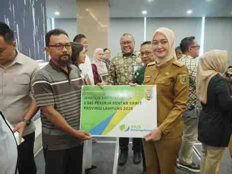 Wagub Jihan Dorong Sinergi Lintas Sektor Perluas Perlindungan Jamsostek di Lampung