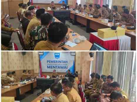 Bupati Mentawai Bersama Dandim 0319/Mentawai Gelar Rapat Persiapan TMMD ke-130