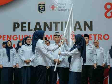 Ketua PMI Lampung Purnama Wulan Sari Mirza Lantik Pengurus PMI Kota Metro Masa Bakti 2026-2031