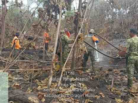 Satu Hektare Lahan Terbakar, Tim Gabungan Bergerak di Kuala Cenaku