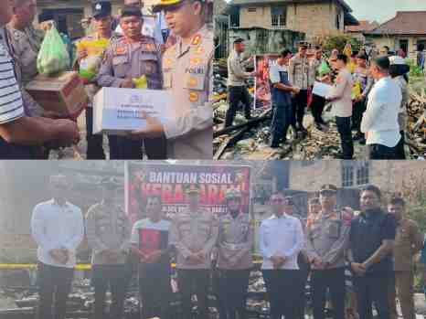 Polda Sumsel Tegaskan Komitmen Perlindungan Sosial Melalui Bantuan untuk Korban Kebakaran