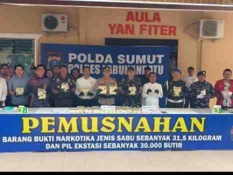 Polres Labuhanbatu Musnahkan Puluhan Kilogram Sabu Jaringan Internasional dan Siagakan 315 Personel Amankan Mudik 2026