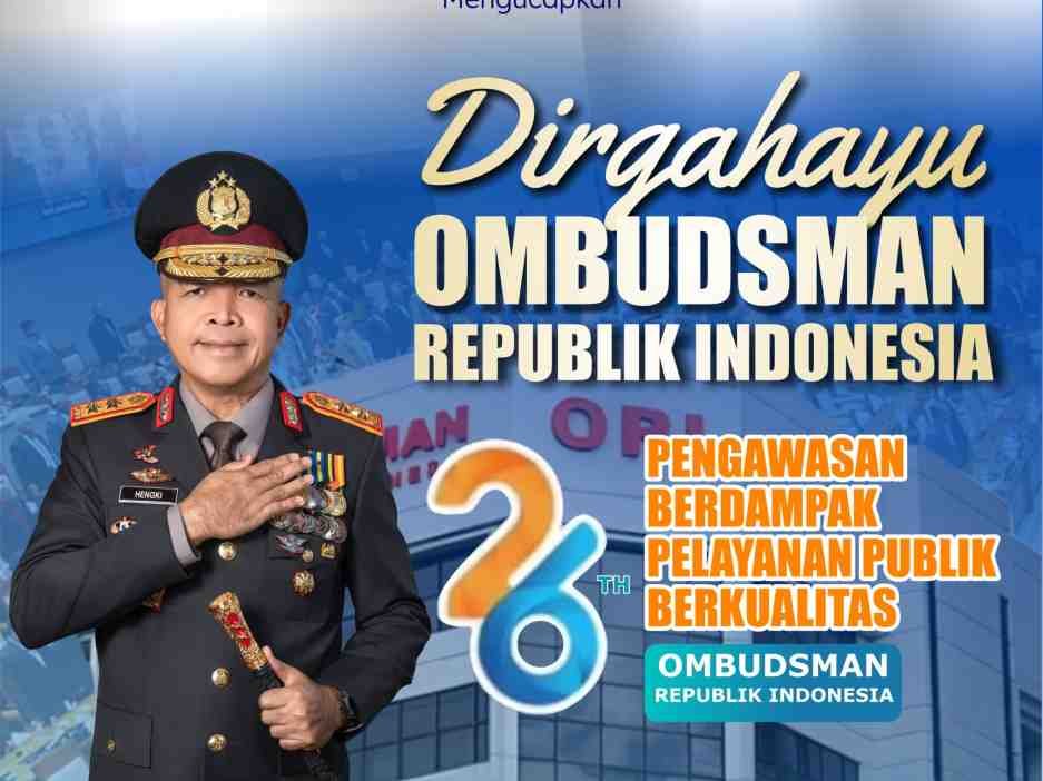 Polda Banten Ucapkan Selamat Hari Jadi ke-26 Ombudsman Republik Indonesia