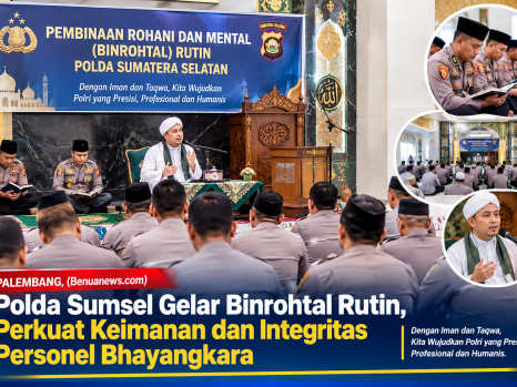 Polda Sumsel Gelar Binrohtal Rutin: Perkuat Keimanan dan Integritas Personel Bhayangkara