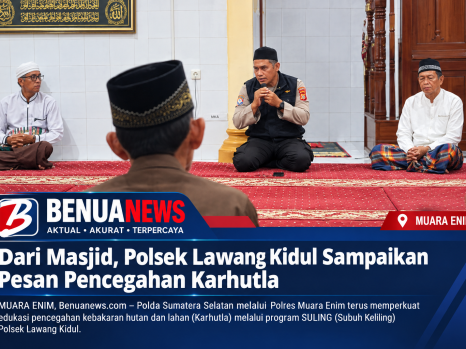 Dari Masjid, Polsek Lawang Kidul Sampaikan Pesan Pencegahan Karhutla